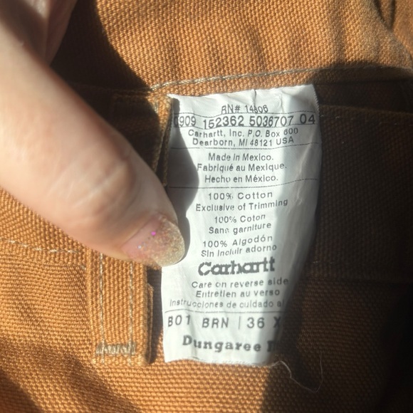 EUC Crisp Clean Tan Men’s Carhartt Dungarees Style Jeans - Picture 4 of 5